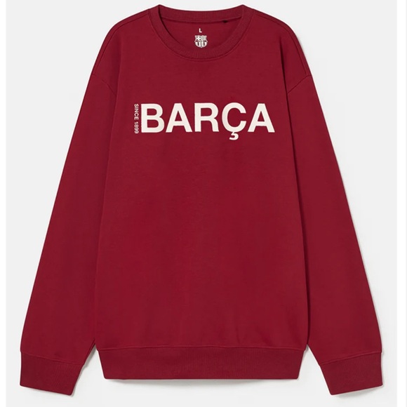 NWT Official BARÇA FC sweatshirt in maroon men’s size M - Picture 1 of 8